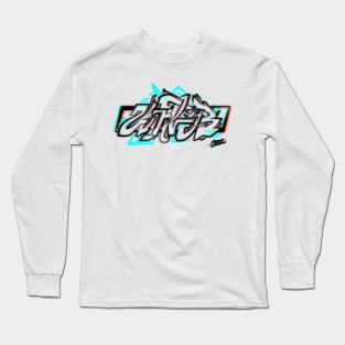 WINTER on white - mini collection of neon graffiti "seasons" Long Sleeve T-Shirt